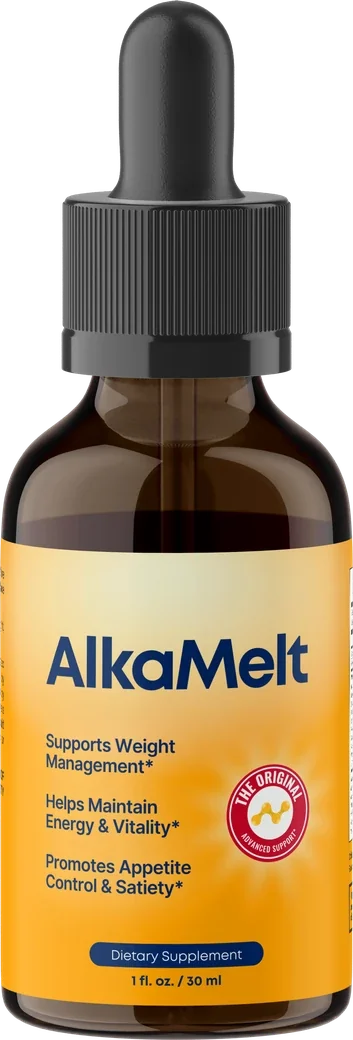 AlkaMelt weight management liquid drops bottle